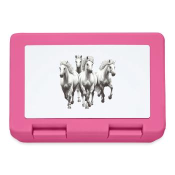 Chevaux - Boîte à goûter - rose - Devant