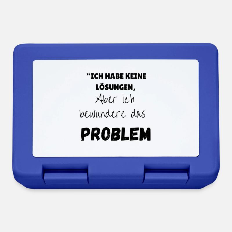 "Problem Lösung" - Brotdose - Royalblau
