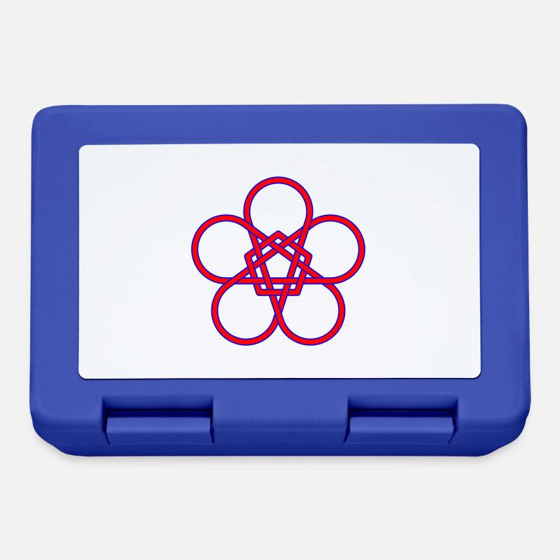 Pentagon and Circles - Lunchbox - royal blue