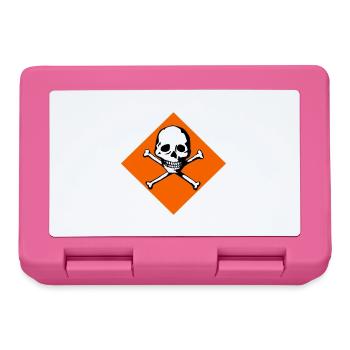 Skull and bones - Lunchbox - pink - Front
