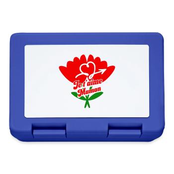Je t'aime Maman Fête des Mères - Boîte à goûter - bleu royal - Devant