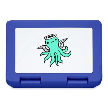 Octopus Angel Wings Halo Flying Octopus - Lunchbox - royal blue - Front