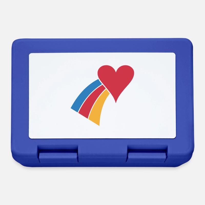 Coeur Arc-en-Ciel - Boîte à goûter - bleu royal