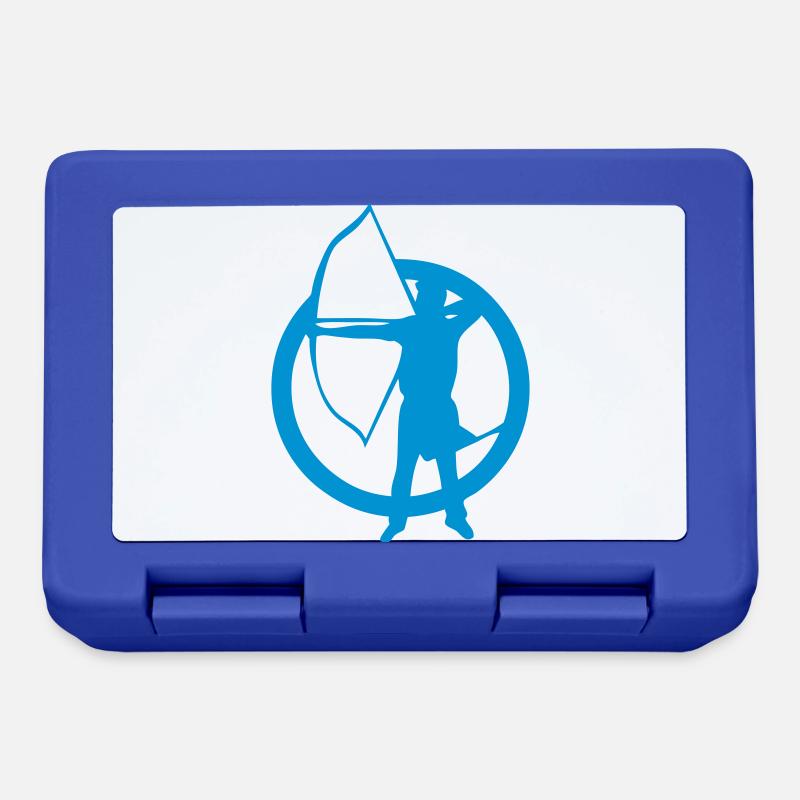 Bogenschießen Bogenschießen Logo Bogenschütze 9 - Brotdose - Royalblau