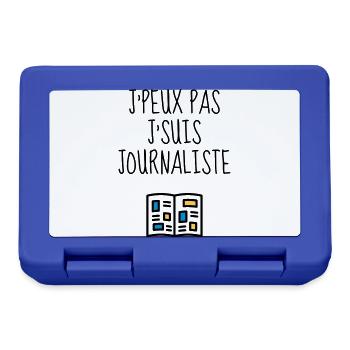 journaliste / journalisme / journal / reporter - Boîte à goûter - bleu royal - Devant