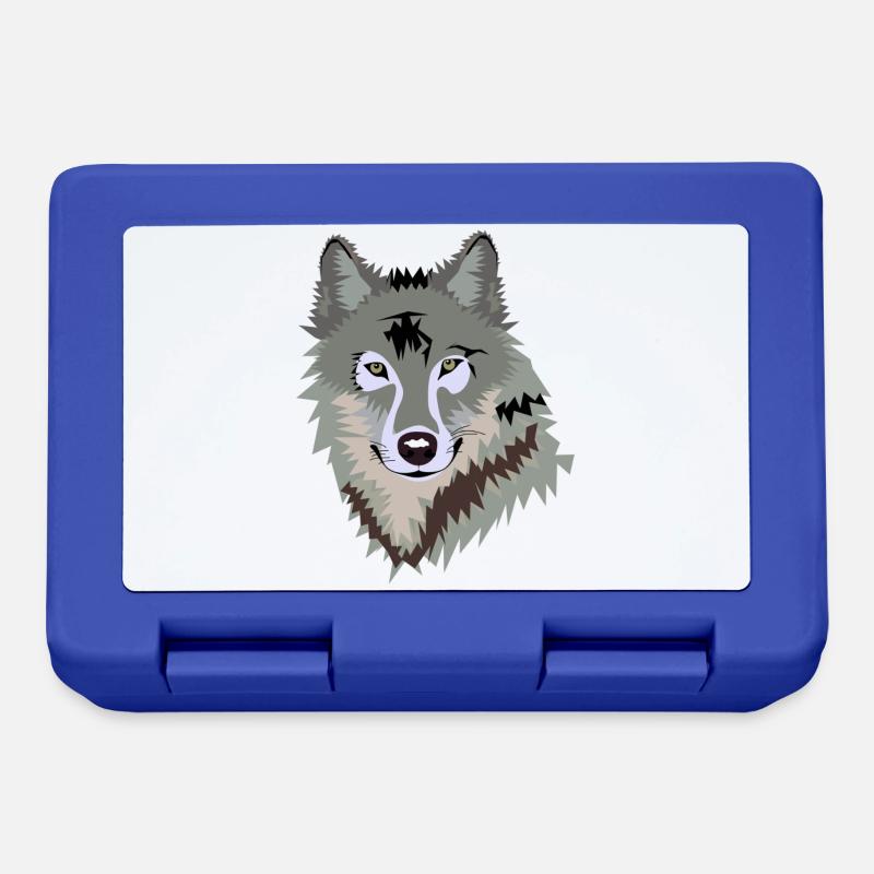 Wolf - Brotdose - Royalblau
