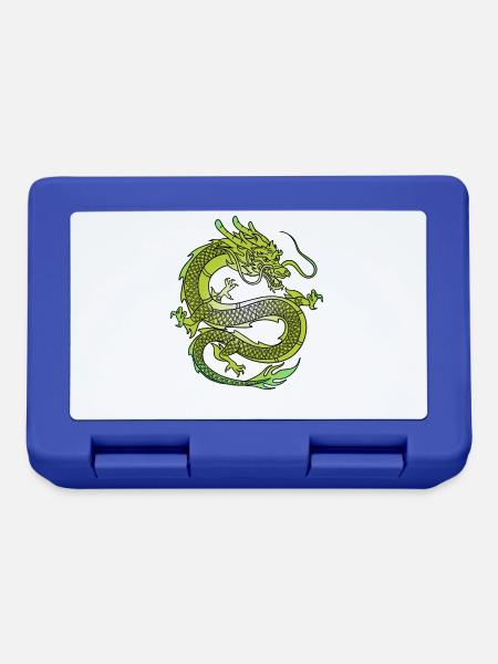 Japanischer Drache Vintage Demon Retro 101 - Brotdose - Royalblau