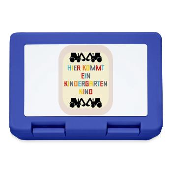 Willkommen Kindergartenkind Bagger - Brotdose - Royalblau - Vorne