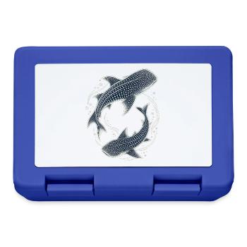 Walhai Ozeantiere Meeresleben Biologie Kunst - Brotdose - Royalblau - Vorne