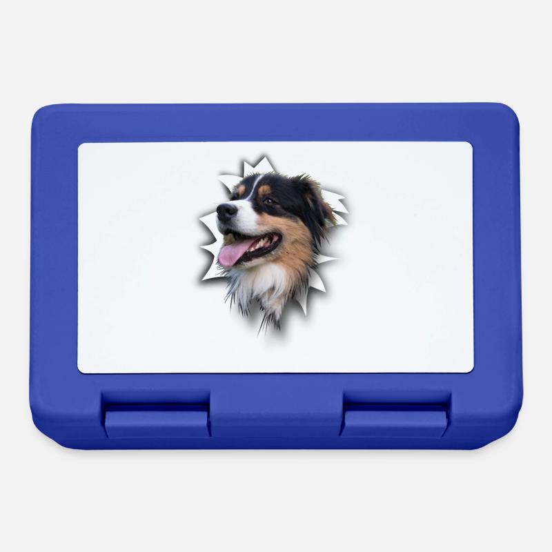 Australian Shepherd - Lunchbox - royal blue