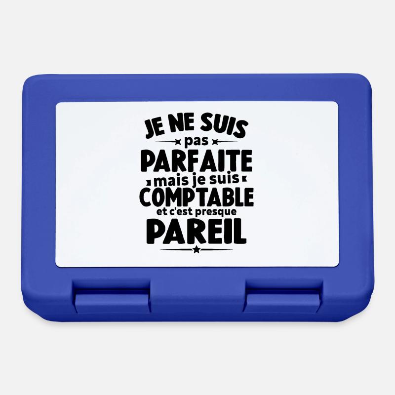 Pas parfaite mais je suis comptable humour cadeau - Boîte à goûter - bleu royal