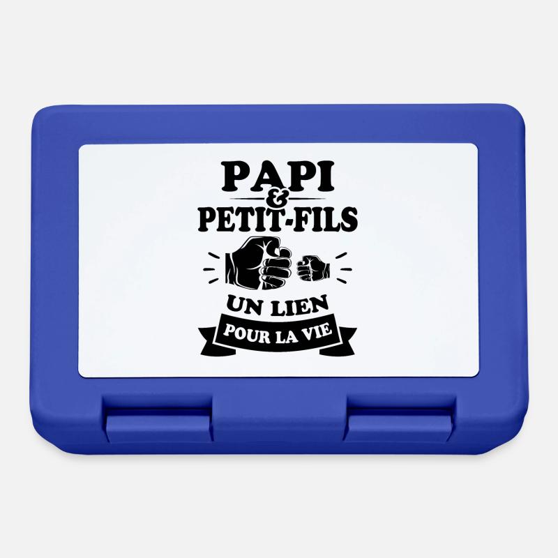 Papi et petit fils un lien pour la vie cadeau papy - Boîte à goûter - bleu royal