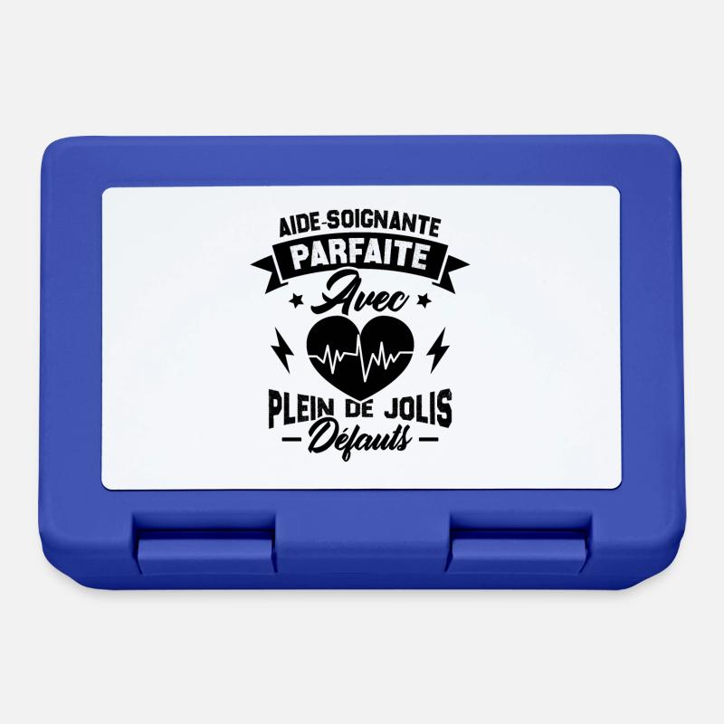 Aide soignante parfaite, Cadeau Aide soignante - Boîte à goûter - bleu royal