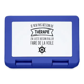 J'ai juste besoin d'aller faire de la voile - Boîte à goûter - bleu royal - Devant