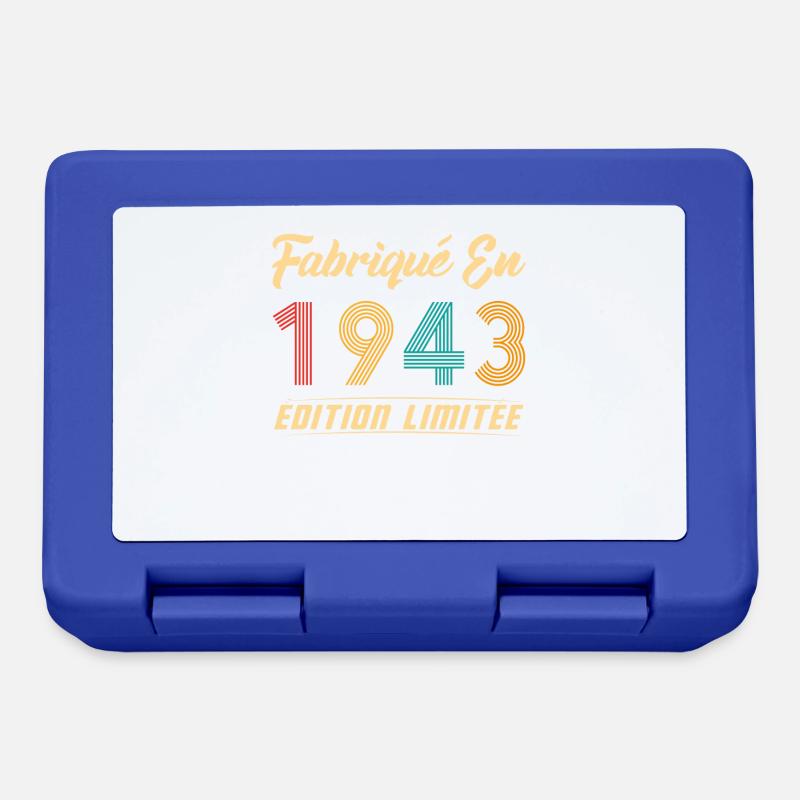 Fabriqué en 1943 Édition limitée Cadeau - Boîte à goûter - bleu royal