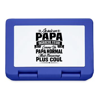 Un papa agriculteur c'est comme un papa normal - Boîte à goûter - bleu royal - Devant