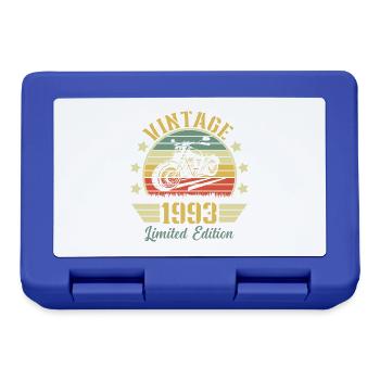 Vintage 1993 Retro Motorcycle Birthday Gift - Lunchbox - royal blue - Front