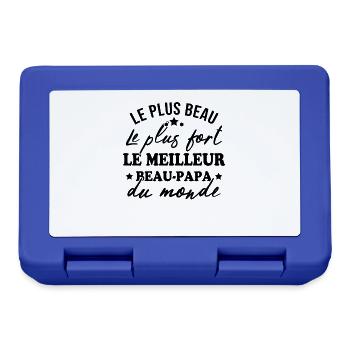 le meilleur beau papa du monde - Boîte à goûter - bleu royal - Devant