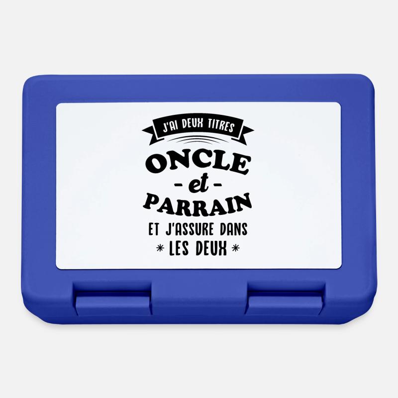 Oncle et Parrain - Boîte à goûter - bleu royal