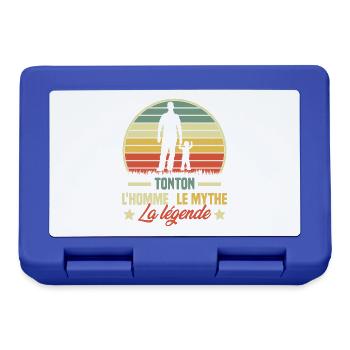 Tonton l'homme le mythe la légende Vintage Cadeau - Boîte à goûter - bleu royal - Devant