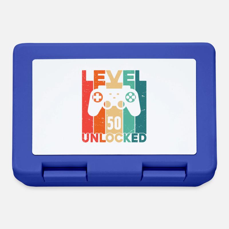 Level 50 Unlocked - Lunchbox - royal blue