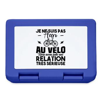 Je ne suis pas accro au vélo - Boîte à goûter - bleu royal - Devant