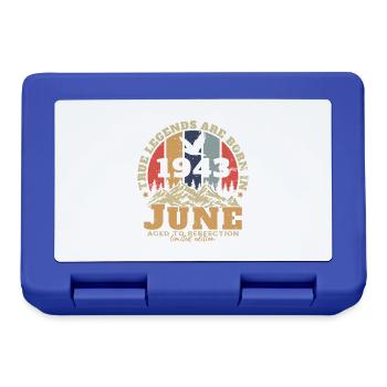 1943 Vintage retro born in June 1943 anniversary - Lunchbox - royal blue - Front