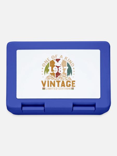 1987 Jahrgang Geboren 1987 Geburtstagsgeschenk - Brotdose - Royalblau