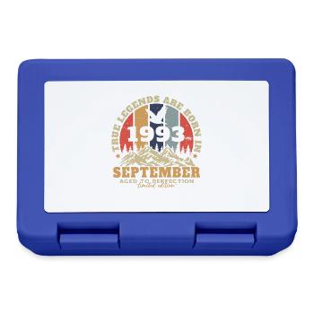 Cadeau anniversaire vintage né en septembre 1993 - Boîte à goûter - bleu royal - Devant