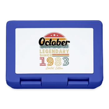 Vintage Retro Oktober 1983 Geburtstagsgeschenk - Brotdose - Royalblau - Vorne