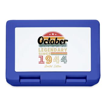 Vintage October 1944 Birthday Gift - Lunchbox - royal blue - Front