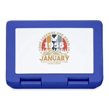 Geburtstagsgeschenke, geboren im Januar 1955 - Brotdose - Royalblau - Vorne