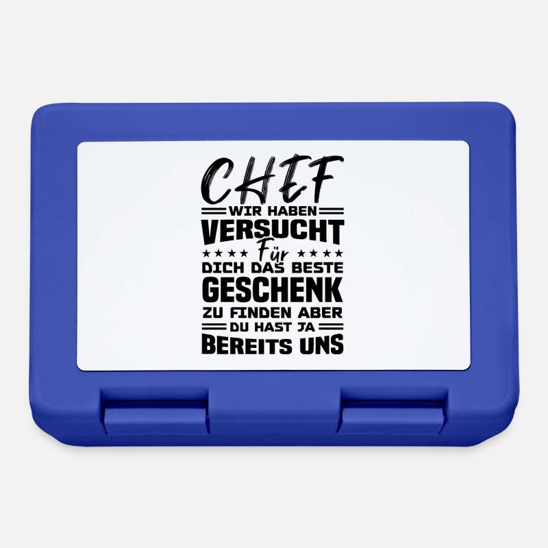 Chef wir haben Versucht das beste Geschenk - Brotdose - Royalblau