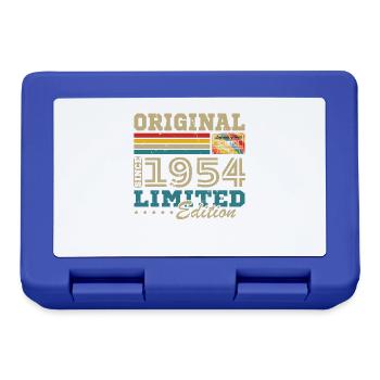 Original Born 1954 Vintage Birthday Gift - Lunchbox - royal blue - Front