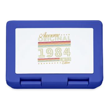Vinatge 1984 Birthday Gift - Lunchbox - royal blue - Front