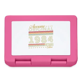 Vinatge 1984 Geburtstagsgeschenk - Brotdose - Pink - Vorne