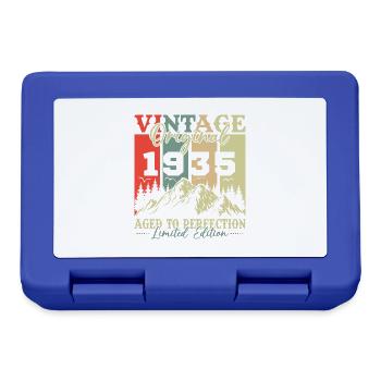 Original 1935 Vintage Cadeau Anniversaire Rétro - Boîte à goûter - bleu royal - Devant
