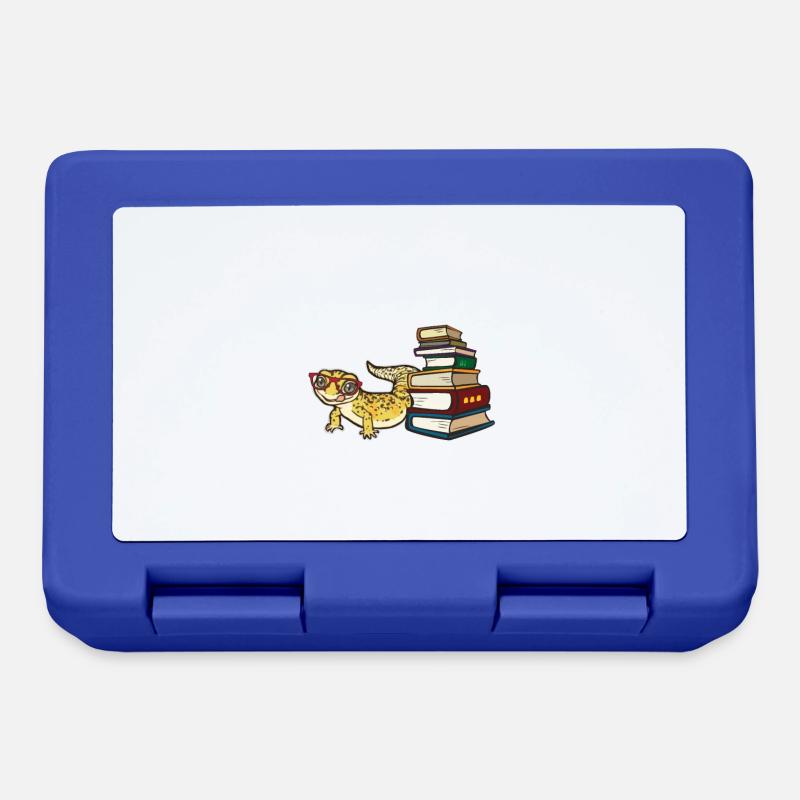 Leopardgecko - Brotdose - Royalblau
