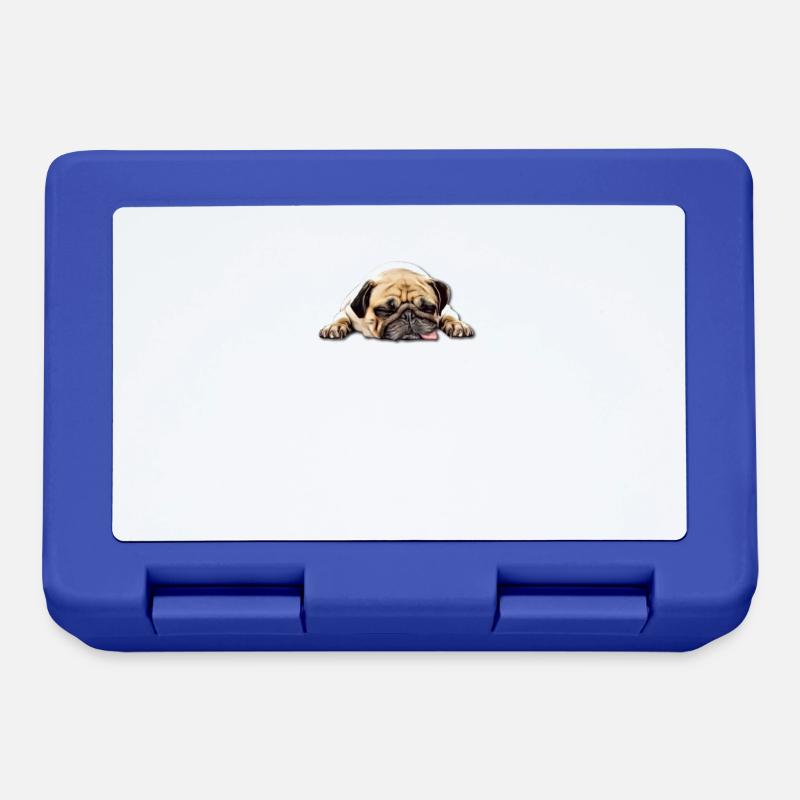 Mops - Brotdose - Royalblau