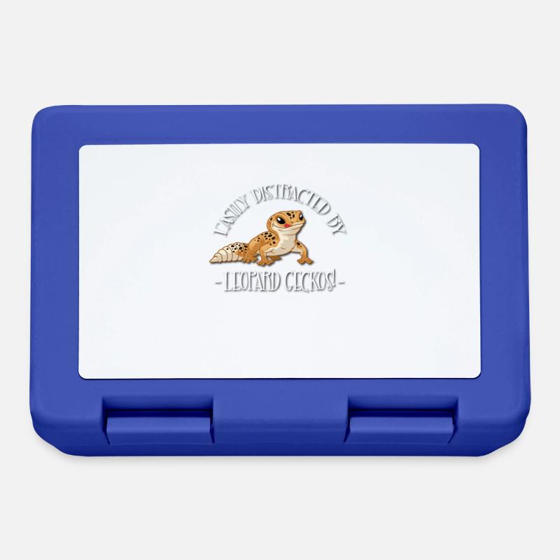 Leopardgecko - Brotdose - Royalblau