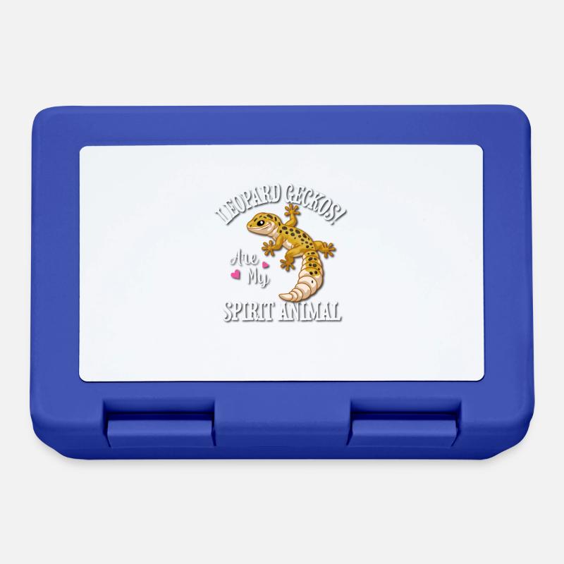 Leopardgecko - Brotdose - Royalblau