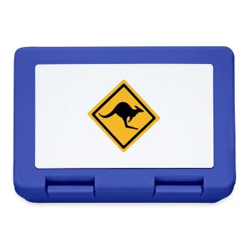 Australian Kangaroo Sign - Lunchbox - royal blue - Front