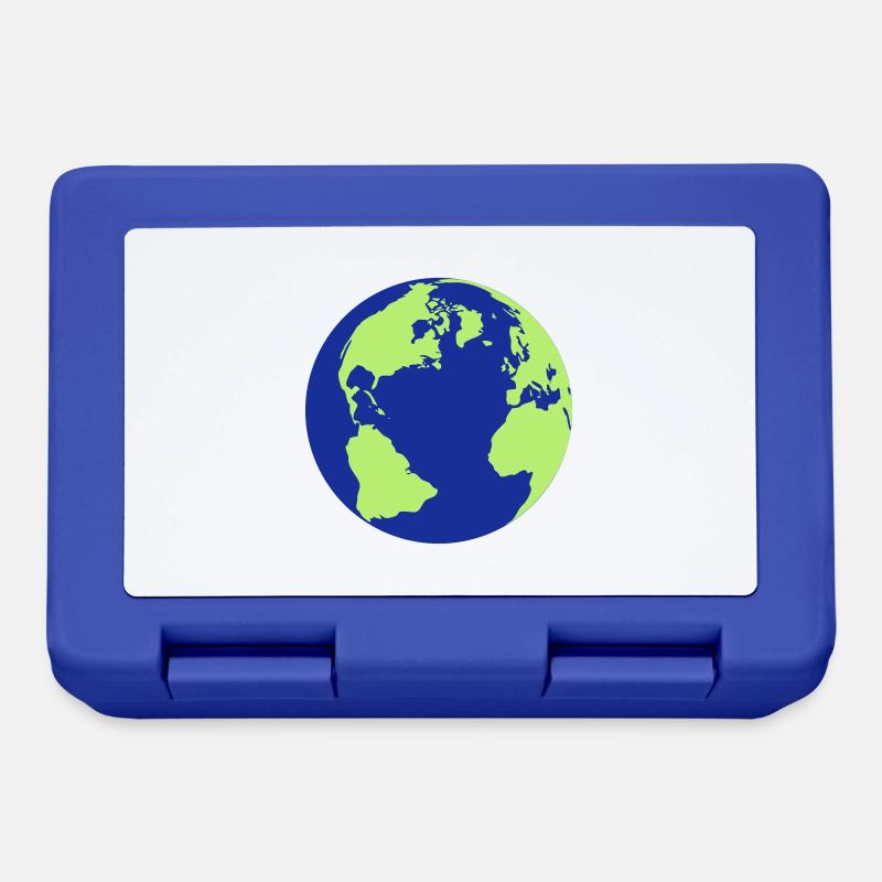 Erde Welt Planet Wasser - Brotdose - Royalblau
