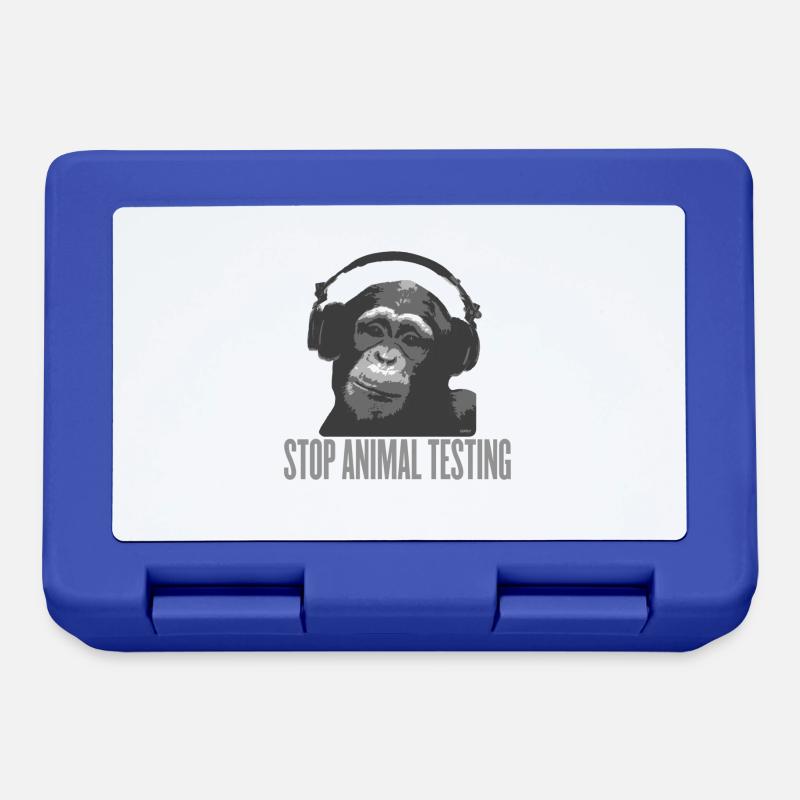 DJ MONKEY arrêt expérimentation animale par wam - Boîte à goûter - bleu royal