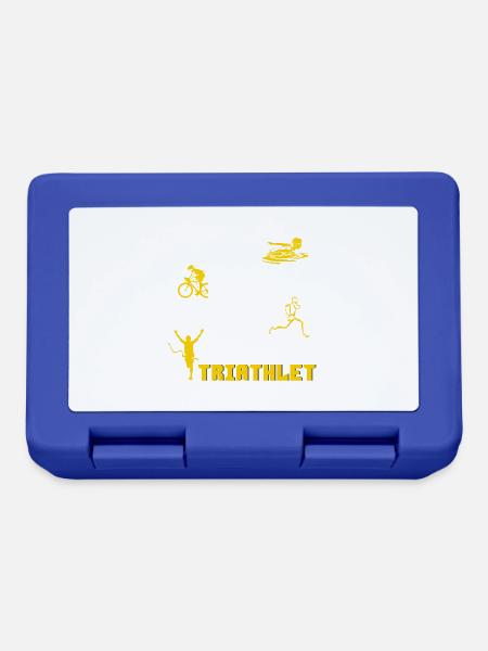 Triathlon - Schwimmer, Läufer, Fahrer - T-Shirt - Brotdose - Royalblau