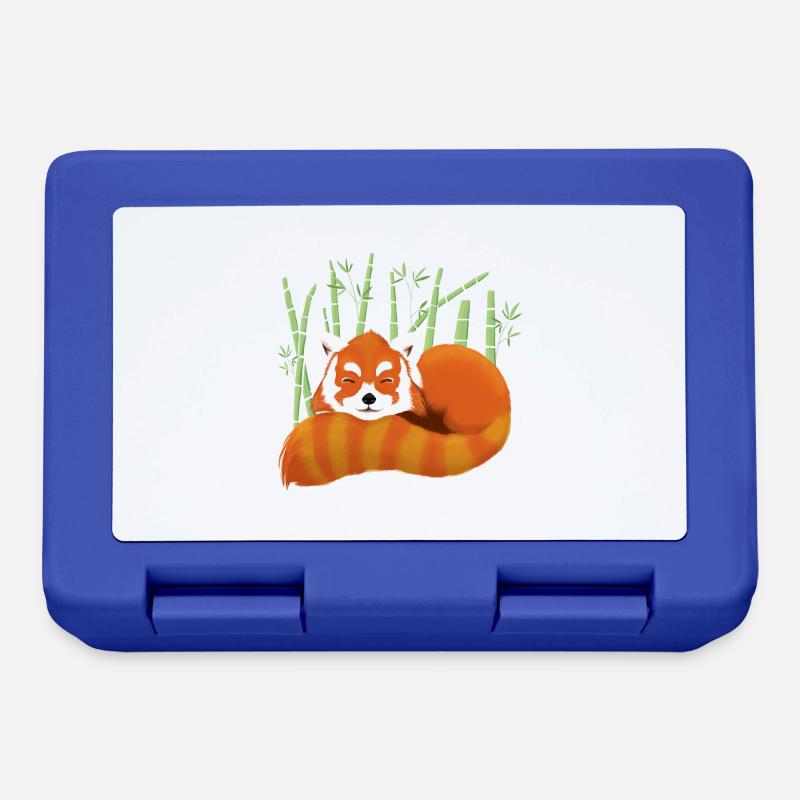 Panda roux - Boîte à goûter - bleu royal
