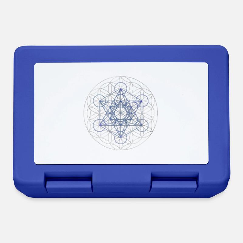 Le cube de Metatron - Fleur de la vie - Boîte à goûter - bleu royal
