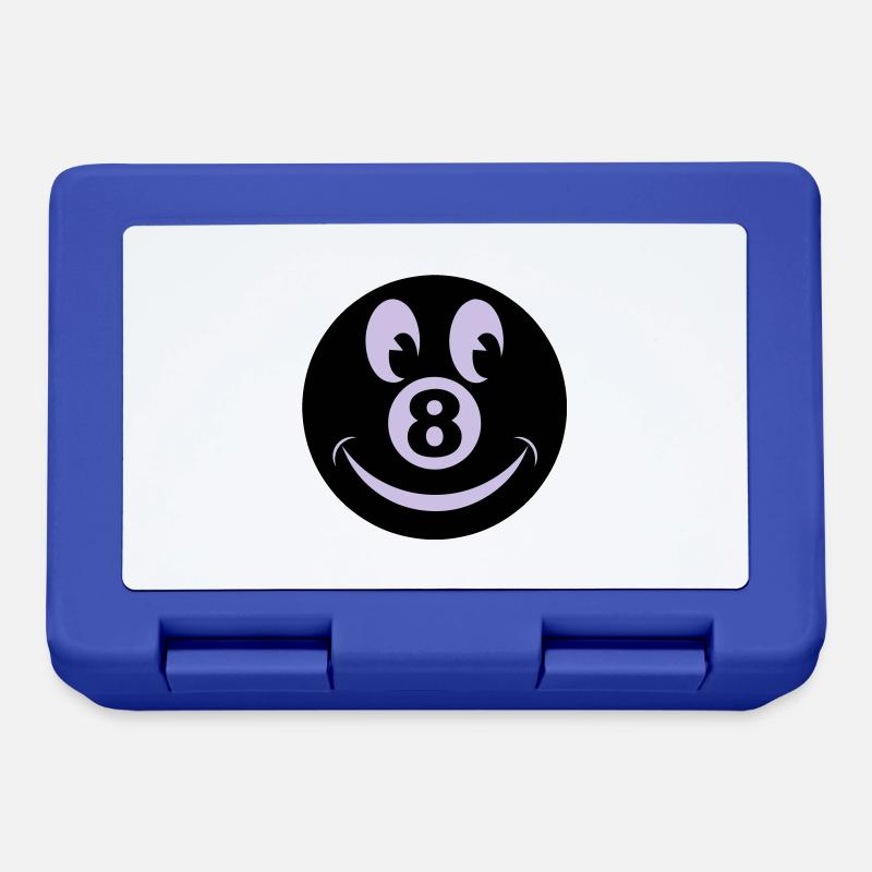 8 ball smiley vecto - Boîte à goûter - bleu royal