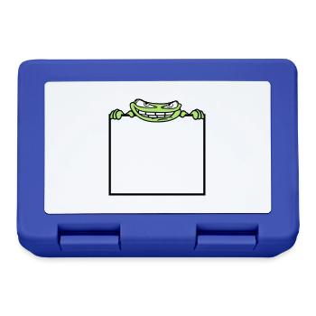 bouclier de grenouille cacher texte de texte écrire mau - Boîte à goûter - bleu royal - Devant