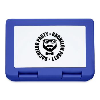 bachelor party stamp circle ring team bache - Lunchbox - royal blue - Front